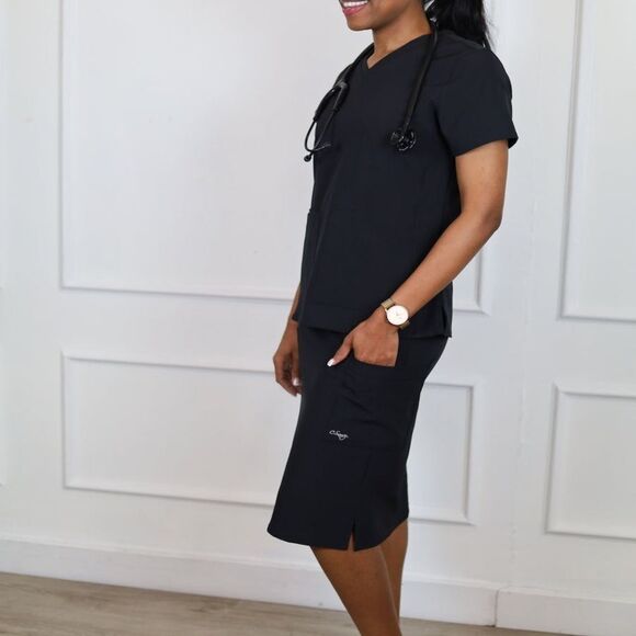 C.Saucy Original Scrub Skirt size 2 XL Black (Dark Grey Look) NWT - Picture 4 of 10